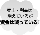 売上・利益は増えているが資金は減っている！